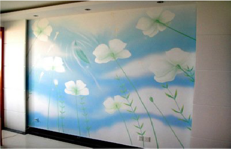 界首画墙绘怎么画好白云的蓬松感？