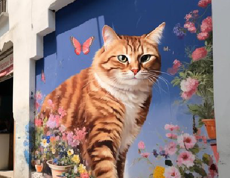 界首自己绘制有个性的手绘墙