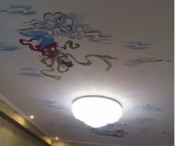 界首如何快速绘制天花板上的手绘墙？