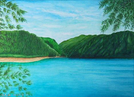 界首在墙绘中，如何绘画绿水青山？